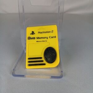 Official Nyko Sony Playstation 2 PS2 8MB Magicgate Memory‎ Card PS-80516 Yellow